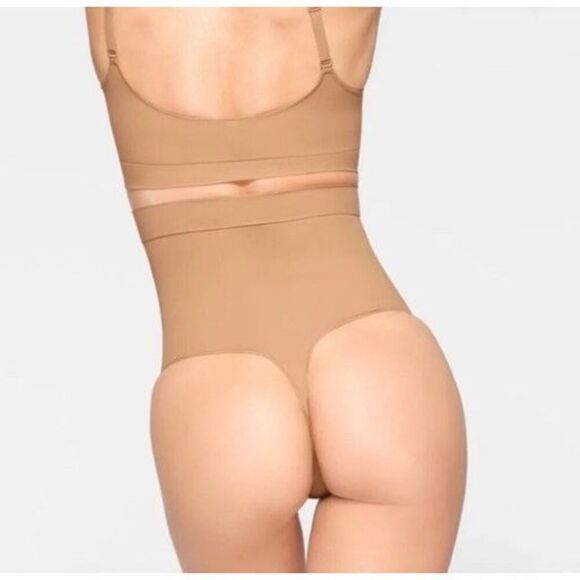 New Skims Everyday Sculpt High Wasted Thong Ochre Size 4x - Picture 5 of 8
